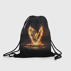 Рюкзак-мешок Викинги Vikings спина Z, цвет: 3D-принт