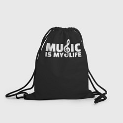 Рюкзак-мешок Music is My Life, цвет: 3D-принт