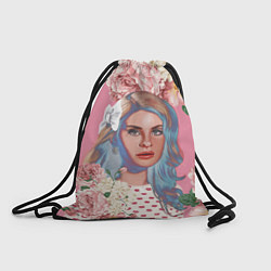 Рюкзак-мешок Лана дел рей в цветах, цвет: 3D-принт
