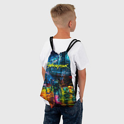 Рюкзак-мешок Сyberpunk City, цвет: 3D-принт — фото 2