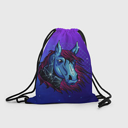 Рюкзак-мешок Retrowave Neon Horse, цвет: 3D-принт