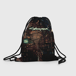 Рюкзак-мешок Киберпанк - Город в паутинке, цвет: 3D-принт
