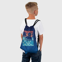 Рюкзак-мешок Медведь на серфинге, цвет: 3D-принт — фото 2