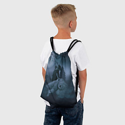 Рюкзак-мешок Девочка и полнолуние, цвет: 3D-принт — фото 2