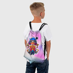 Рюкзак-мешок Модная чика в медитации, цвет: 3D-принт — фото 2