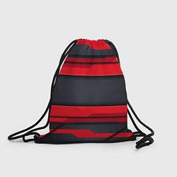 Рюкзак-мешок Red and Black 3D abstract, цвет: 3D-принт