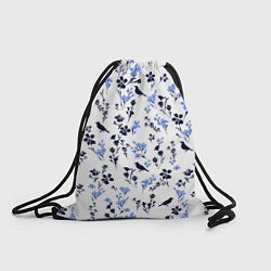 Рюкзак-мешок Цветы и птицы, цвет: 3D-принт