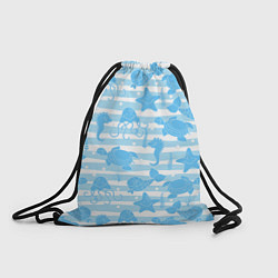 Рюкзак-мешок Морские жители, цвет: 3D-принт
