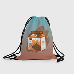 Рюкзак-мешок Шоколадное молоко в коробке, цвет: 3D-принт