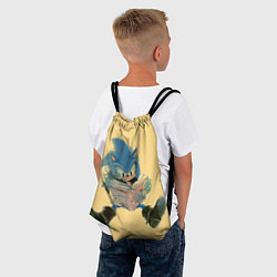 Рюкзак-мешок Соник с книжкой, цвет: 3D-принт — фото 2