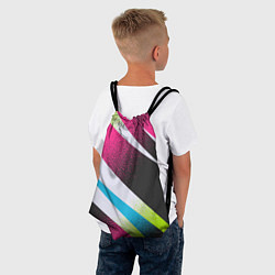 Рюкзак-мешок Sport style: Линии, цвет: 3D-принт — фото 2