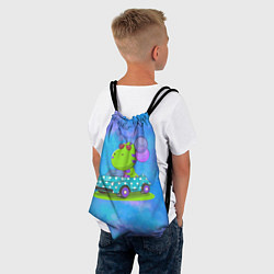 Рюкзак-мешок Динозаврик в машине, цвет: 3D-принт — фото 2