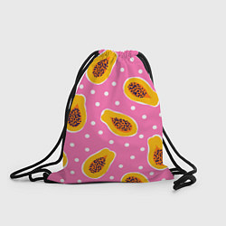 Рюкзак-мешок Папайя на розовом, цвет: 3D-принт