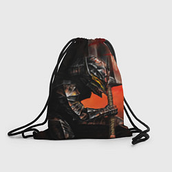 Рюкзак-мешок БЕРСЕРК оранжевый, цвет: 3D-принт