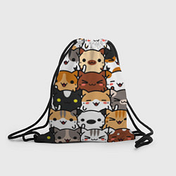 Рюкзак-мешок Коты и котики, цвет: 3D-принт