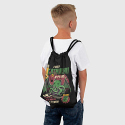 Рюкзак-мешок Кот Ктулху, цвет: 3D-принт — фото 2