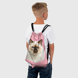 Рюкзак-мешок Пушистый кот, цвет: 3D-принт — фото 2