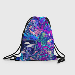 Рюкзак-мешок Неоновые Звери, цвет: 3D-принт