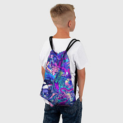 Рюкзак-мешок Неоновые Звери, цвет: 3D-принт — фото 2