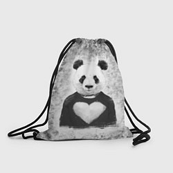 Рюкзак-мешок Панда Любовь Сердце Меланж, цвет: 3D-принт