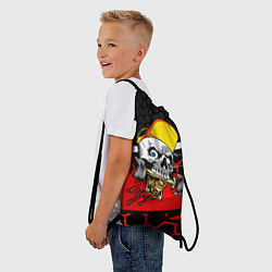 Рюкзак-мешок Череп со скейтом, цвет: 3D-принт — фото 2