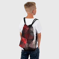 Рюкзак-мешок Серо-красная абстракция, цвет: 3D-принт — фото 2