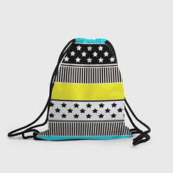 Рюкзак-мешок Неоновый яркий полосатый узор, цвет: 3D-принт