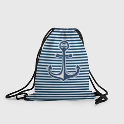 Рюкзак-мешок Тельняшка с якорем, цвет: 3D-принт