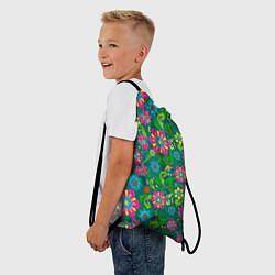 Рюкзак-мешок Поле разноцветных цветков, цвет: 3D-принт — фото 2