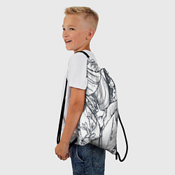 Рюкзак-мешок Тропические листья, цвет: 3D-принт — фото 2