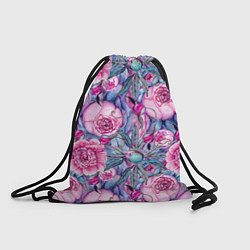 Рюкзак-мешок Волшебный сад с пионами, цвет: 3D-принт