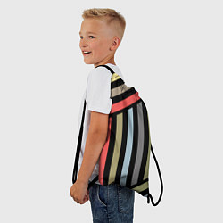 Рюкзак-мешок Абстрактный полосатый узор, цвет: 3D-принт — фото 2