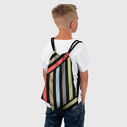 Рюкзак-мешок Абстрактный полосатый узор, цвет: 3D-принт — фото 2