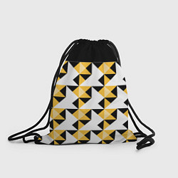 Рюкзак-мешок Черно-желтый геометрический, цвет: 3D-принт