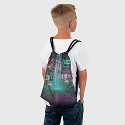 Рюкзак-мешок Neon Tokyo, цвет: 3D-принт — фото 2