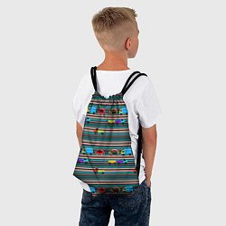 Рюкзак-мешок Детский полосатый узор, цвет: 3D-принт — фото 2