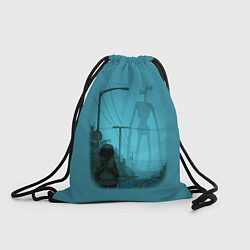 Рюкзак-мешок СИРЕНОГОЛОВЫЙ И ДЕВОЧКА, цвет: 3D-принт