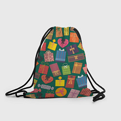 Рюкзак-мешок Подарки, цвет: 3D-принт