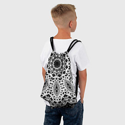 Рюкзак-мешок Черно-белый орнамент, цвет: 3D-принт — фото 2