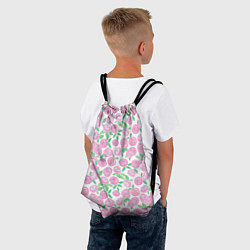 Рюкзак-мешок Розовые акварельные розы, цвет: 3D-принт — фото 2