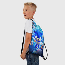 Рюкзак-мешок SONIC СИНИЙ ЁЖ Z, цвет: 3D-принт — фото 2