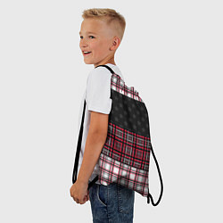 Рюкзак-мешок Комбинированный красно-серый, цвет: 3D-принт — фото 2