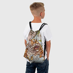Рюкзак-мешок Тигр в облаках, цвет: 3D-принт — фото 2