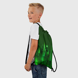 Рюкзак-мешок Зеленый город, цвет: 3D-принт — фото 2