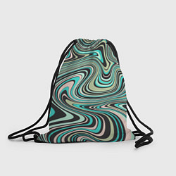 Рюкзак-мешок Розово-зелёные разводы на воде паттерн, цвет: 3D-принт
