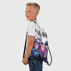Рюкзак-мешок Магическая битва главные герои, цвет: 3D-принт — фото 2