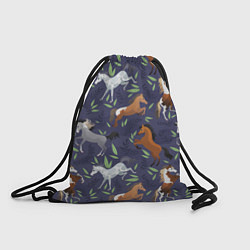 Рюкзак-мешок Лошадки узор, цвет: 3D-принт