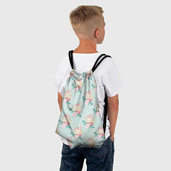 Рюкзак-мешок Милые Единороги - девочки, цвет: 3D-принт — фото 2