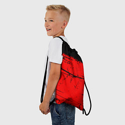 Рюкзак-мешок КРАСНЫЙ ГРАНЖ RED GRUNGE, цвет: 3D-принт — фото 2