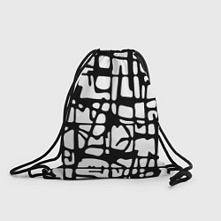 Рюкзак-мешок Черно-Белый мотив Cantabrigiensia, подходящий для, цвет: 3D-принт